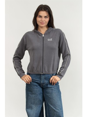 Ea7 Kadın Fermuarlı Sweatshirt Antrasit