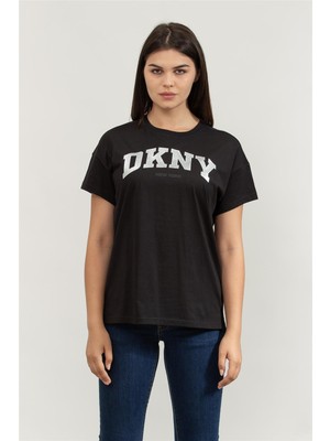 Dkny Kadın Bisiklet Yaka T-Shirt Siyah