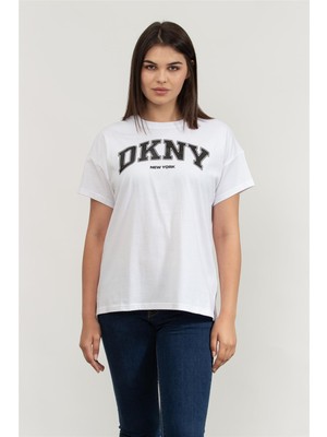 Dkny Kadın Bisiklet Yaka T-Shirt Siyah