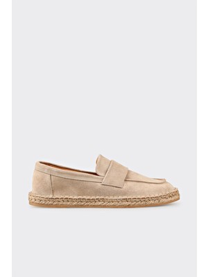 Elle Beige Leather Men's Casual Shoes