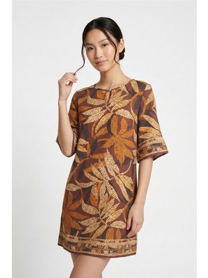 Charmlıne Charmline F-Charmline Golden Dusk Kadın Kaftan Çok Renkli