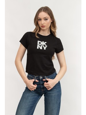 Dkny Kadın Bisiklet Yaka T-Shirt Siyah