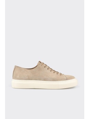 Elle Beige Leather Men's Sneakers