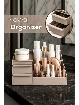 Maison Luré Çok Amaçlı 2 Çekmeceli Düzenleyici, Kozmetik ve Takı Organizer Makyaj & Takı Organizeri