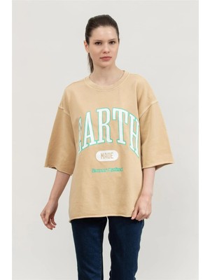 Replay Kadın Bisiklet Yaka Sweatshirt Sarı