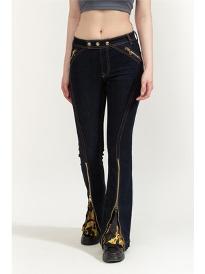 Versace Jeans Couture Mix Kadın 5 Cepli Pantolon Mavi