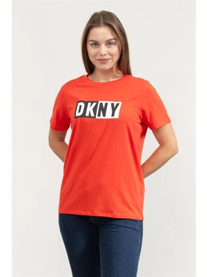 Dkny Kadın Bisiklet Yaka T-Shirt Çok Renkli