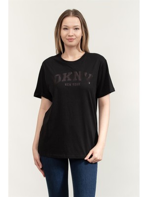 Dkny Kadın Bisiklet Yaka T-Shirt Siyah