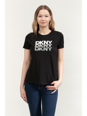 Dkny Kadın Bisiklet Yaka T-Shirt Siyah