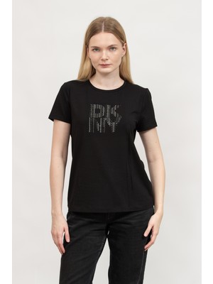Dkny Kadın Bisiklet Yaka T-Shirt Siyah