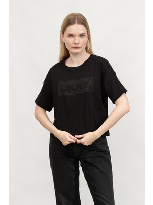 Dkny Kadın Bisiklet Yaka T-Shirt Siyah
