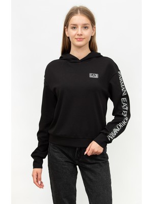Ea7 Kadın Kapüşonlu Sweatshirt Siyah