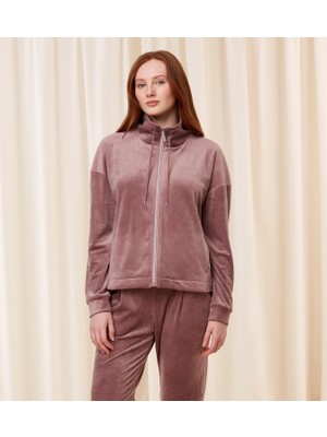 Trıumph Triumph Cozy Comfort Velour Zip Jacket Pijama Üstü Kahverengi