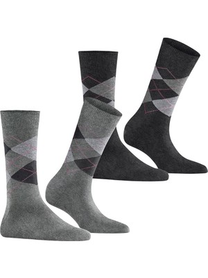 Burlıngton Burlington Everyday Argyle So 2-Pack Kadın 2li Çorap Gri