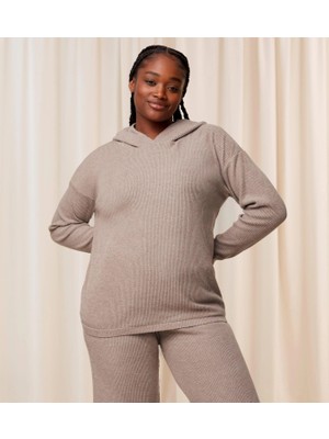 Trıumph Triumph Thermal Mywear Hoodie Pijama Üstü Gri