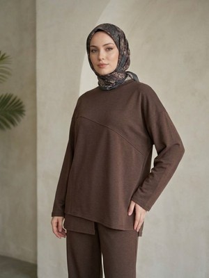 Foremia Ön Hareket Detay Pantolonlu Takım-Kahve -
