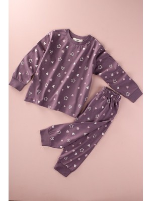 Cigit Desenli Pijama Takımı 2-8 Yaş Mürdüm