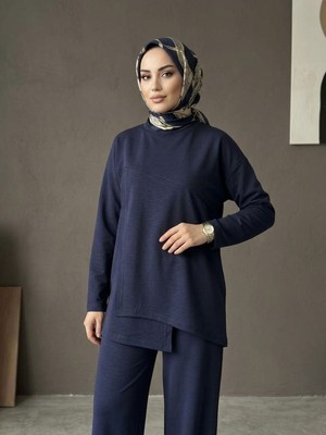 Foremia Ön Hareket Detay Pantolonlu Takım-Lacivert -