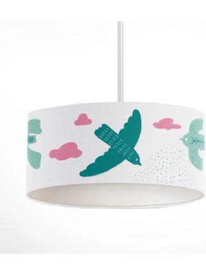 Itsy Bitsy Kids Bird Of Life Tavan Aydınlatması, Mint Yeşili, 40CM