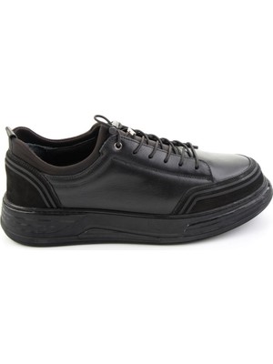 Bambi Siyah Napa Hakiki Deri Erkek Sneaker E01080185243