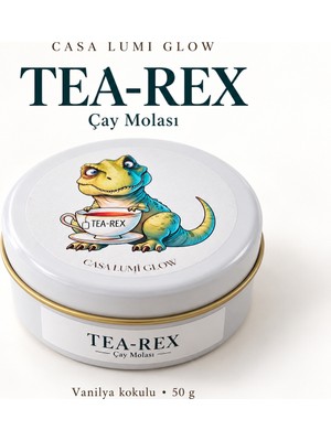 Tişört Kodu Tea-Rex Çay Molası Çiçek Kokulu Metal Kutu Mum – 50 G
