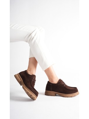 Analin Shoes Kadın Hakiki Deri Light Tabanlı Bağcıklı Loafer Ayakkabı