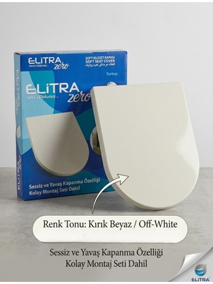 Primeaks Elitra Zero D Form Klozet Kapağı Yavaş Kapanır Soft Close Sessiz Klozet Kapağı
