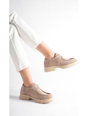 Analin Shoes Kadın Hakiki Deri Light Tabanlı Bağcıklı Loafer Ayakkabı