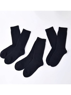 Qua Home Verda Kadın Uzun Soket Çorap Siyah 3lü