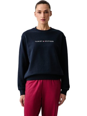 Tommy Hilfiger Kadın Lacivert Essential Sweatshirt UW0UW06619