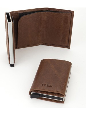 Fossil %100 Hakiki Deri El Portföyü Kartlık