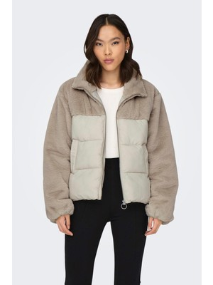 Only 15292945-FW Onlwanja Fur Puffer Mıx Jacket cc Otw Kadın Kürk Kaban