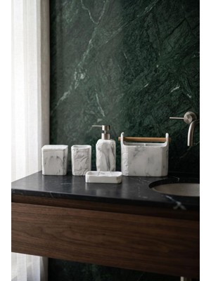 Acar Laduree 5'li Banyo Takımı Beyaz