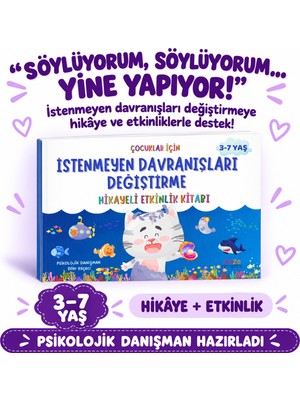 Kitza Yayınları 3-7 Yaş Çocuklar Için Istenmeyen Davranışları Değiştirme Hikayeli Etkinlik Kitabı