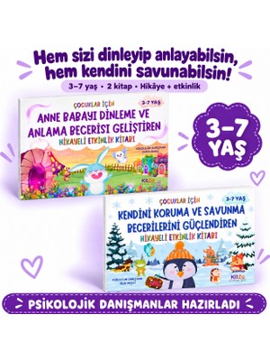 Kitza Yayınları 3-7 Yaş Çocuklar Için Anne Babayı Dinlemeyi ve Kendini Savunmayı Öğreten 2 Kitap Içeren Hikayeli Etkinlik Seti