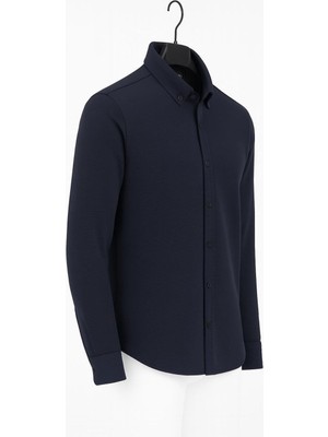 Classics Men Gewer Uzun Kol Slim Fit Içi Polarlı Erkek Gömlek - 7440