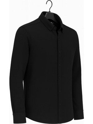 Classics Men Gewer Uzun Kol Slim Fit Içi Polarlı Erkek Gömlek - 7440