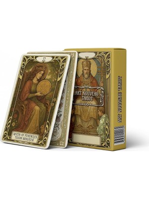 Brf Store Legiongaming Spelt 78 Kartlı Golden Art Nouveau 5,9 x 9,2 cm Klasik Mini Tarot Destesi Tarot Kartlar