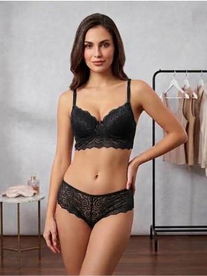 Orovita Kadın Dantelli Destekli Bralet Sütyen Külot Takımı - Şık & Rahat 2'li Iç Giyim Seti
