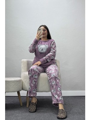 Belendir Kadın Welsoft Pijama Takımı Lila