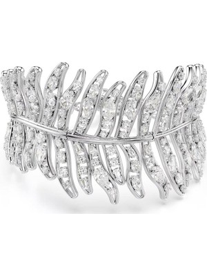 5749378 Swarovski Bilezik Vienna Bracelet Mixed Cuts Feather White Rhodium Plated