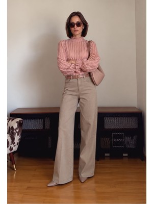 Very Moda Simli Sakallı Bluz | F1852