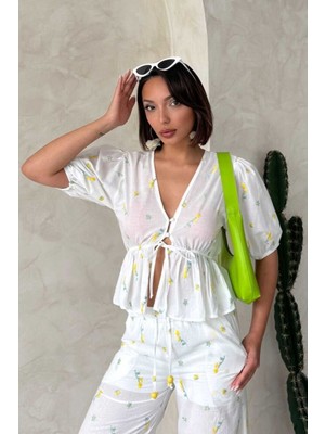 Very Moda Nakışlı Vual Bluz | D2885