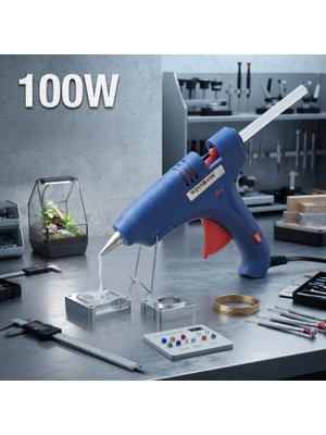 100W Sıcak Silikon Tabancası - Elektrikli - 11 mm Mum Silikon Uyumlu