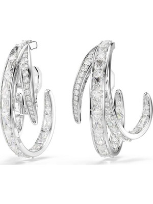 5756046 Swarovski Küpe Vienna Clip Earrings Mixed Cuts White Rhodium Lpated