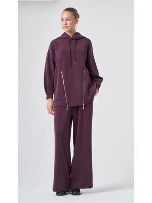 Nuss 1072 Pantolonlu Takım Mürdüm