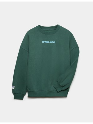 Marks & Spencer Grafik Baskılı Pamuklu Sweatshirt