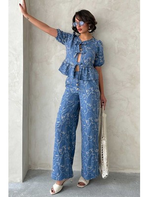 Very Moda Nakışlı Pantolon | F1900