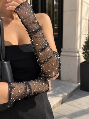 Venüs Design Dantel Taşlı Eldiven