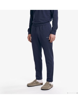 Calvin Klein Erkek Premium Havlu Kumaş Mikro Logo Detaylı Jogger Lacivert Eşofman Altı LV04LH217G-CEF